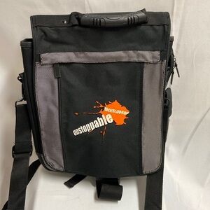 Vintage Nickelodeon Unstoppable Messenger Laptop Bag Black & Gray